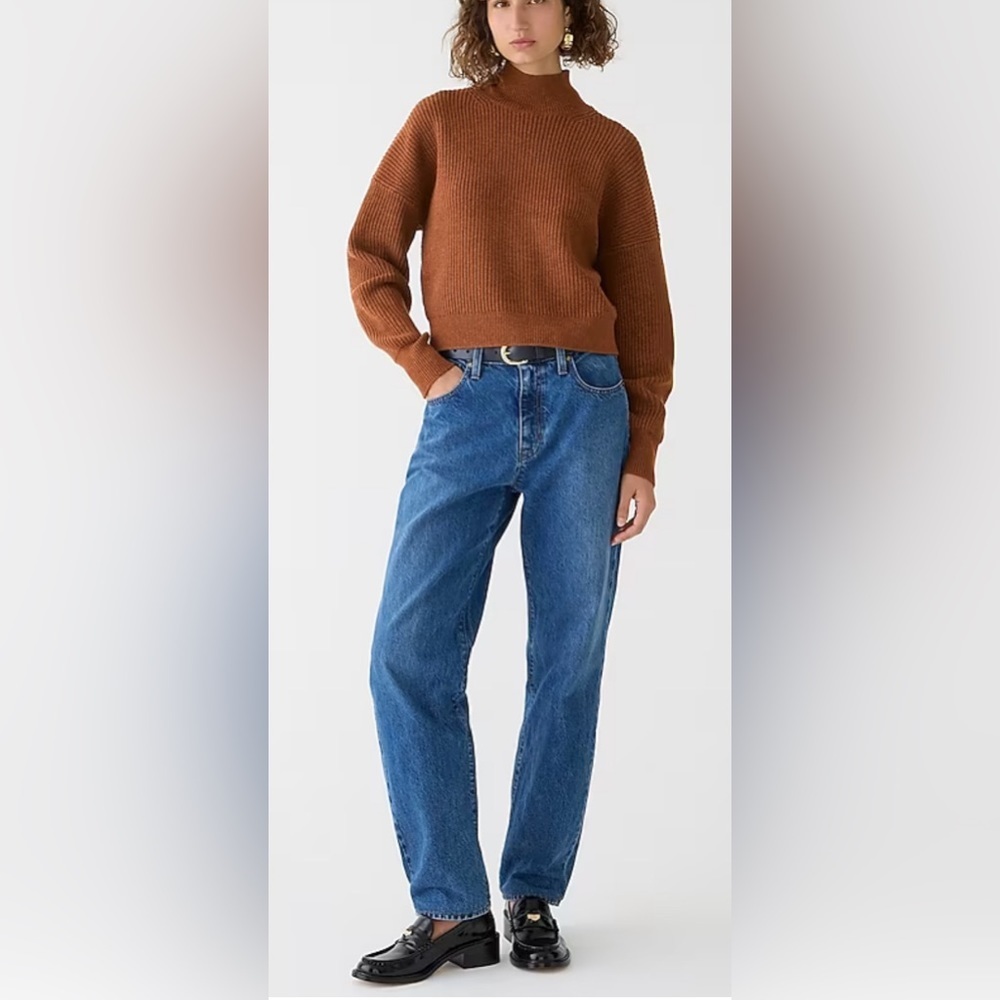 New JCrew Ribbed turtleneck sweater in stretch yarn - Picture 4 of 7